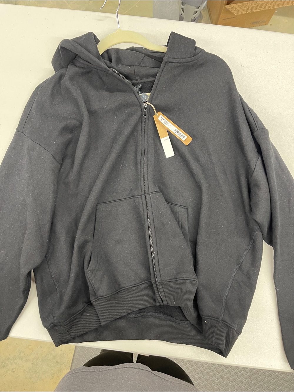 Skims Black Zip-Up Hoodie Jacket XL NWT